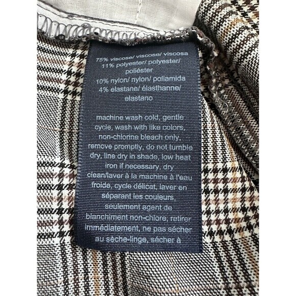 Tommy Hilfiger Women's Dress Pants Plaid Stretch Formal comfortable Gray 10 - Picture 7 of 7